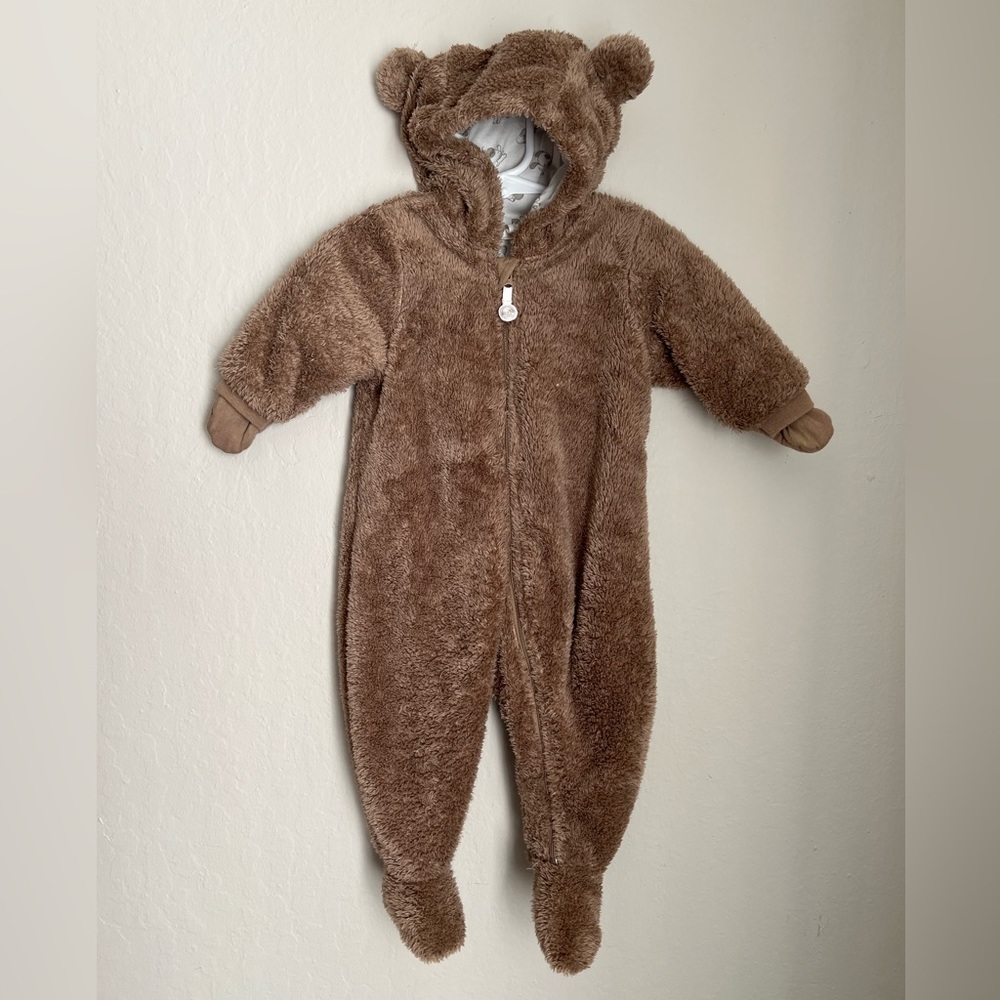 H&M baby bear shearling zip up l Size 4-6 months